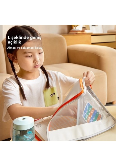 Tuomeng İlkokul Öğrencisi Konu Saklama Çantası Çocuk Testi Kağıt Torba Belge Çantası Mavi Md6413 Mavi