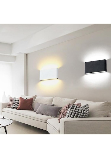 Suntek 3000k Suya Dayanıklı Led Yukarı Aşağı Duvar Lambası 12w Siyah