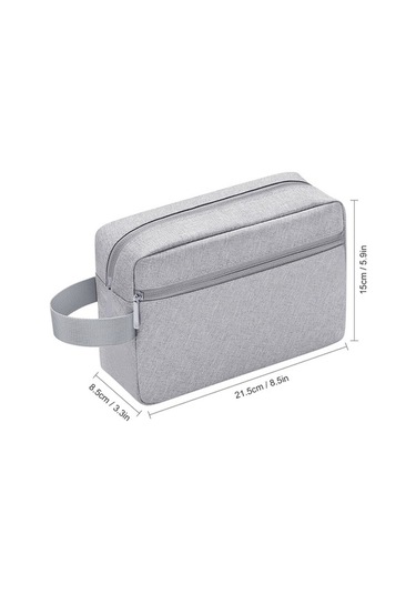 Besthome1 Seyahat Eşyası Düzenleyici Gri Çanta - 21.5x8.5x15cm, Usb Kablo & Kozmetik Saklama, Gri