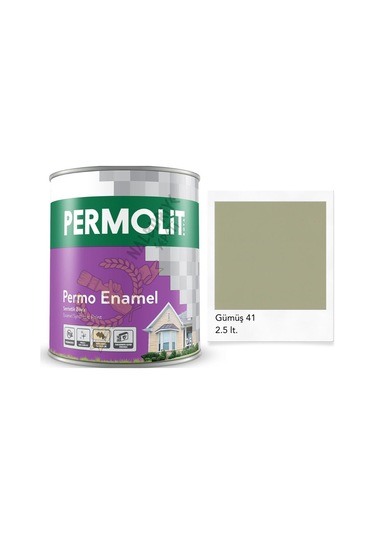 Permolit Enamel Sentetik Yağlı Boya Gümüş 2.5 Lt. 2.5 L