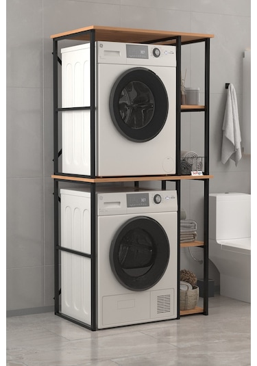 Bofigo Çamaşır Makinesi Dolabı Kurutma Makinesi Dolabı Metal Banyo Dolabı Mısra Çam