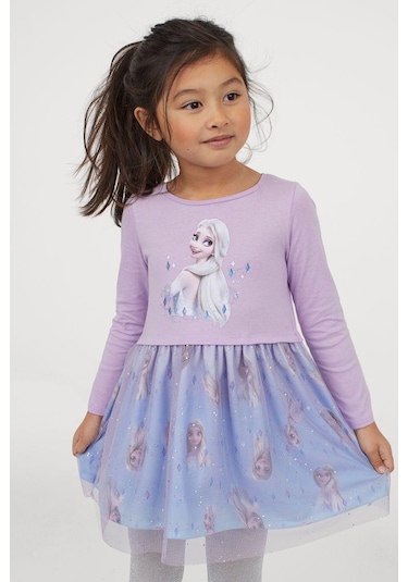 Elsa Kız Çocuk Elbise St08470 LİLA