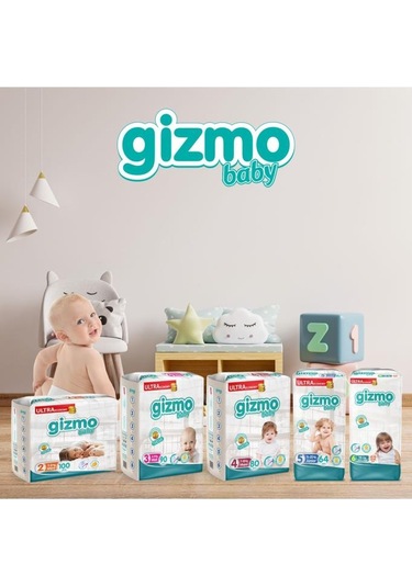 Gizmo Bebek Bezi Ultra Eco Paket 4 Numara Maxi 80 Adet 4 Numara