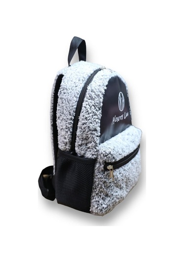 Monte Lui Mnt3637 Peluş Sırt Çantası Gri Kahverengi