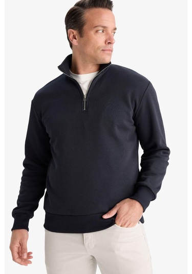 Defacto Regular Fit Dik Yaka Yarım Fermuarlı İçi Yumuşak Tüylü Basic Düz Sweatshirt X7405az25aunv91 Lacivert Defacto Regular Fit Dik Yaka Yarım Fermuarlı İçi Yumuşak Tüylü Basic Düz Sweatshirt X7405az25aunv91 Lacivert
