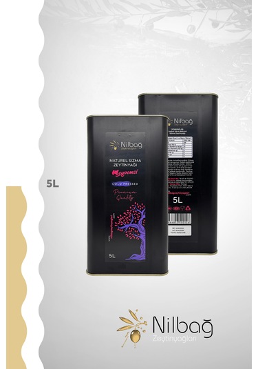 Nilbağ Zeytinyağları Ayvalık Natural Sızma Zeytinyağı Meyvemsi Teneke 5 L