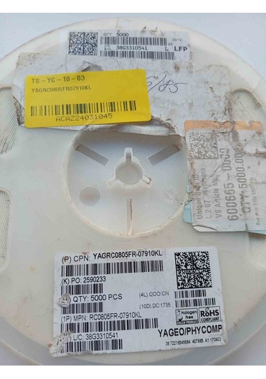 Yagrc0805fr07910kl 910k 805 250 Adet