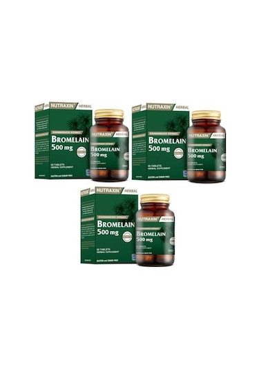 Nutraxin Bromelain 60 Tablet 3 Adet