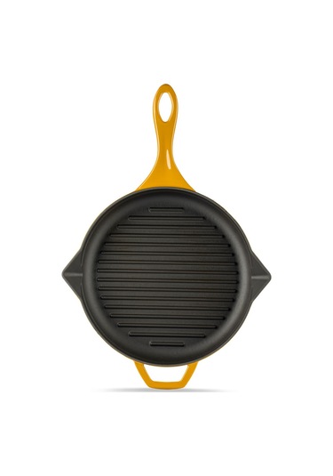 Hosseven Hs Y Gtv 28 Yuvarlak Grill Tava/kapak 28cm Çift Kulp Sarı Sarı