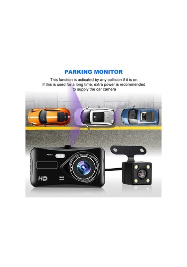 Ranyeek Araç Dvr İki Kamera 1080p Ön-arka, 4.0 İnç Dokunmatik Ekran, Gece Görüşü, G-sensor, Döngü Kaydı, Park Monitörü