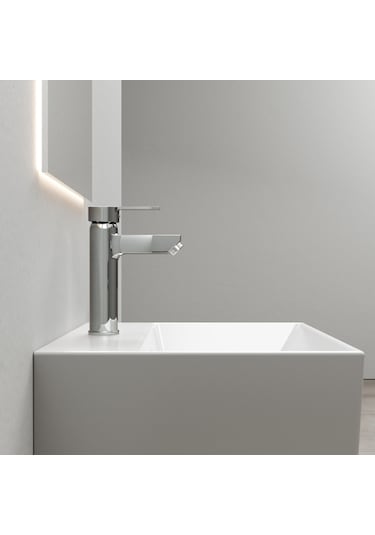 Nuss Safir Lavabo Bataryası- Krom Krom