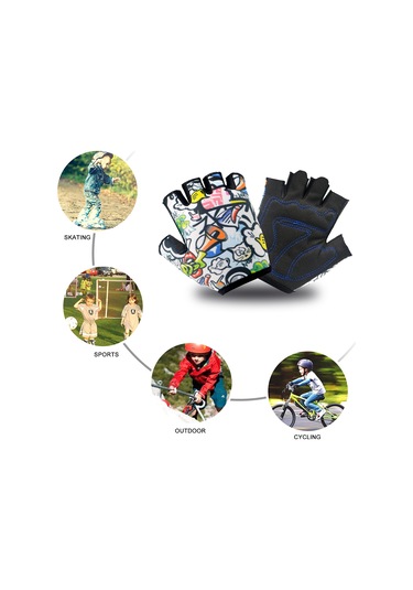 Yaleker Mt094 Çocuk Bisiklet Eldiveni - Mikrofiber Ve Spandeks Malzeme, Şok Emici, Nefes Alabilir, Xs Boy