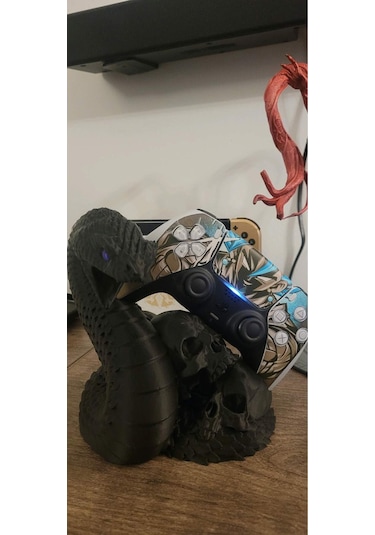 Controller Standı Ps5 Tutucu Yılan Ve Kafatası - Siyah