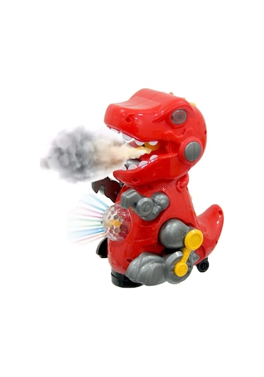 Birlik Pilli Işıklı Duman Püskürten Robot Trex