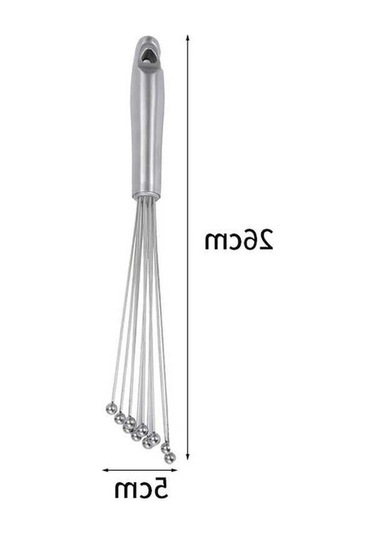 Fastbuy Manuel Çırpma Teli, Paslanmaz Çelik, 10 İnç, Cam Boncuklu, Yumurta Çırpma Makinesi, Kullanışlı Mutfak Aleti Diğer