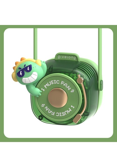 Lyon Şapka Yapraksız Asılı Boyun Fanı Taşın Mini Fan - Kahverengi