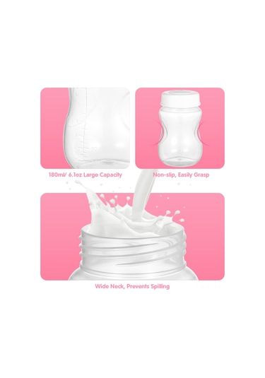 Ximistore9 Anne Sütü Saklama Şişesi Seti - 8 Adet, Bpa İçermeyen Pp Malzeme, 180ml Kapasite, Evde Ve Seyahatte Kullanım