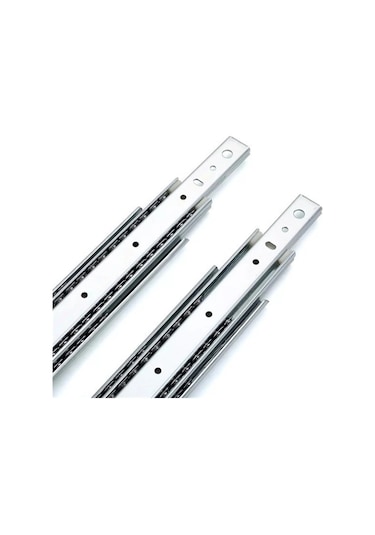 Teleskobik 35mm Çekmece Ray Bilyeli Mobilya Dolap Rayı 40cm 35mm 2 Takım Krom Çok Renkli