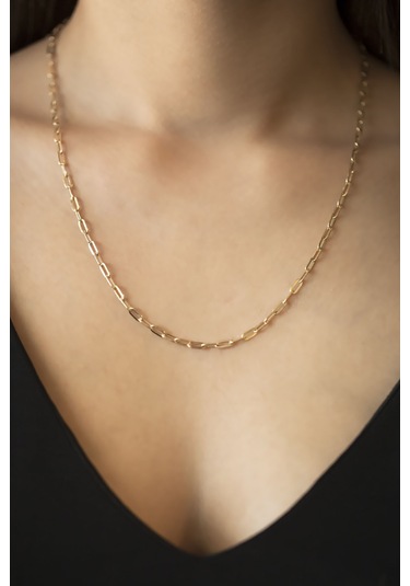 14 Ayar Altın Ataç Zincir Kolye 50 Cm N11.599