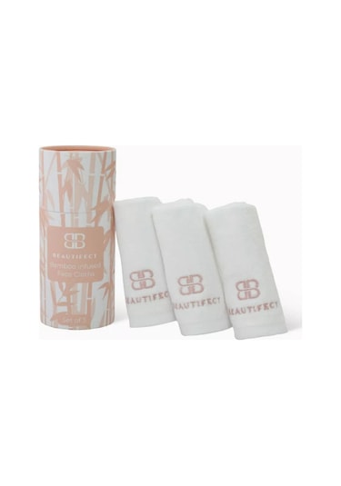 Beautifect Bambu Karışımlı Lüks Yüz Bezleri 3 Lü Doğal & Antibakteriyel Beyaz
