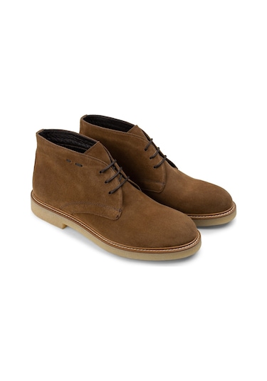 Deery Hakiki Süet Taba Rengi Erkek Bot Taba