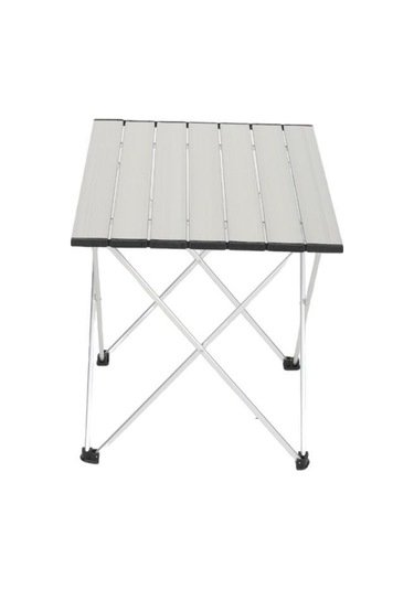 Temiz Pazar Katlanabilir Alüminyum Masa 56x46x40 Kamp, Piknik, Balkon İçin Hafif Taşınabilir Masa Gri