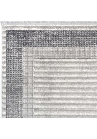 Cool Halı Verona 1902 Gri Salon Koridor Kesme Yolluk Yumuşak Doku Kaymaz Tozmaz Dokuma Makine Halı