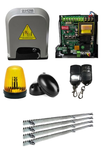 Csg Elektronik 1200 Kğ Yana Kayar Otomatik Bahçe Kapı Motoru Seti