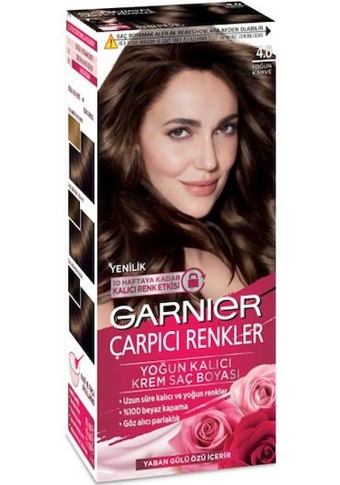 Garnier Çarpıcı Renkler Saç Boyası - 4.0 Yoğun Kahve