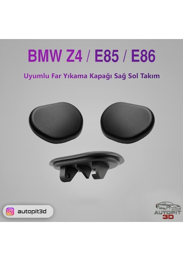 Bmw Z4 E85 / E86 Uyumlu Far Yıkama Kapağı Sağ Sol Takım
