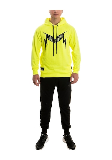 Bonesmen Erkek Kapüşonlu Sweatshirt (463018964) Neon Sarı