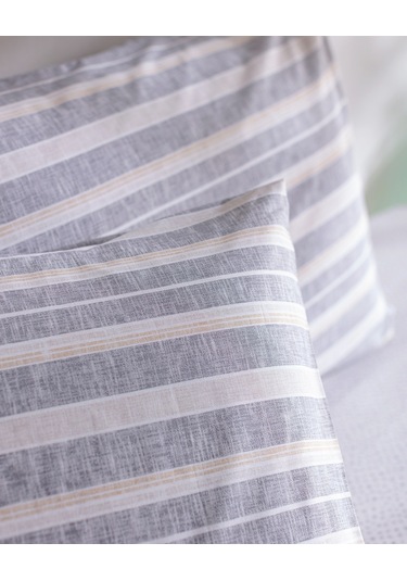 Darvell Tek Kişilik Pamuklu Ecocell Baskılı Pike Takımı - Gri/bej 8684427213414 Çok Renkli