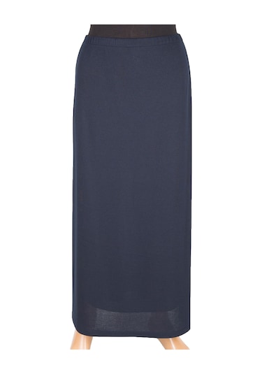 Hesna Kadın Buğra Astarlı Çan Kesim Lacivert Etek Lacivert