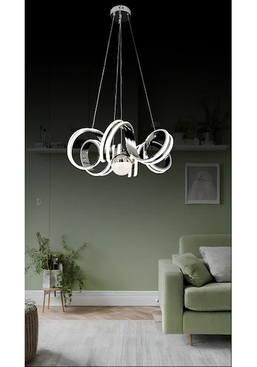 Krom Led Avize Beyaz Işık -sarı Işık - Gün Işığı