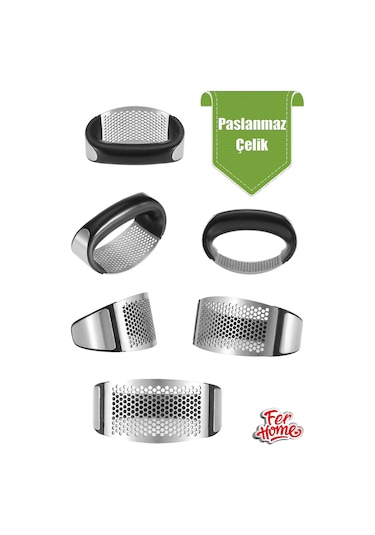 Sarımsak Ezici Tutma Kollu Paslanmaz Çelik Sarımsak Ezici