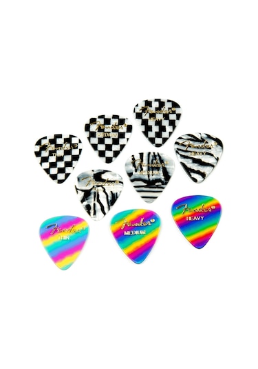 Fender 1980351101 351 Shape Rainbow Thin Gitar Penası 12'li İ