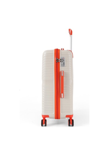Ççs 5239 Polipropilen 3 Lü Valiz Seti Beyaz-turuncu Beyaz - Turuncu