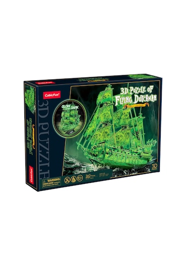 Uçan Hollandalı Gemisi 3d Puzzle T4041h - Karanlıkta Parlayan
