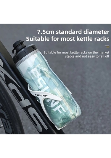 Hightower Beyaz 610ml Eskiz Termos Bisiklet Su Matarası Sızdırmaz Taşınabilir Beyaz