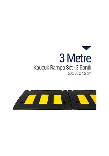 Kauçuk Rampa Set, Otopark Rampası, Kaldırım Rampası 50X30X4,5 Cm (534232015)