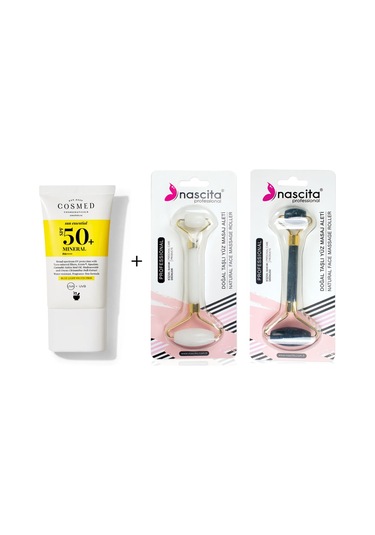 Cosmed Mineral 50 Spf 40 Ml Yüz Güneş Kremi + Nascita Yüz Masaj Aleti - 49