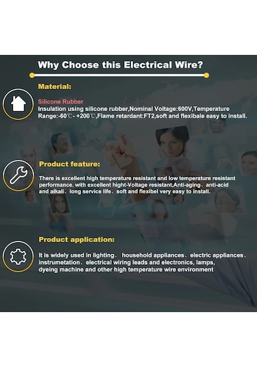 Xuweiwei Enbohao 10awg 25ft Silikon Elektrik Kablosu Lehimli Bakır Esnek Yüksek Isı Direnci