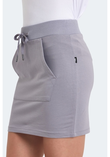Slazenger Vıggo 2 Li Set Kadın Şort Taş Gri - Mavi