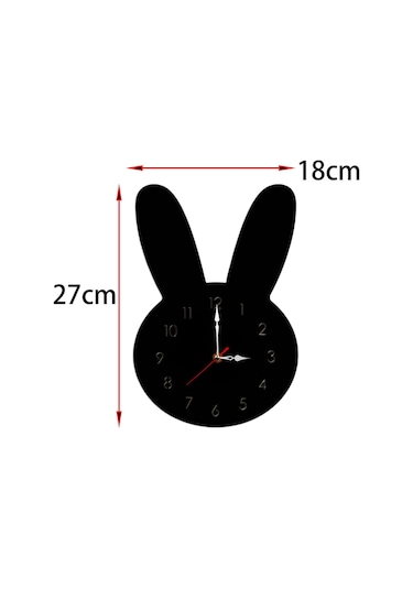 Homyl Sessiz Duvar Saati Oda Süslemeleri Çocuk Ev Ofis Siyah Siyah Çok Renkli