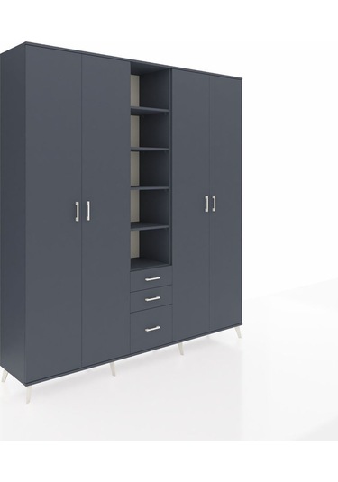 Hyperion Dolap 17 Raflı 3 Çekmeceli 4 Kapaklı 220x44x243 Antrasit-antrasit/antrasit Antrasıt/antrasıt Hyperion Dolap 17 Raflı 3 Çekmeceli 4 Kapaklı 220x44x243 Antrasit-antrasit/antrasit Antrasıt/antrasıt