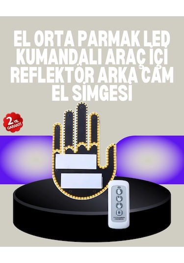 A Kalite Uzaktan Kumandalı Led Park Uyarı Işığı El Figürlü Model Çok Renkli