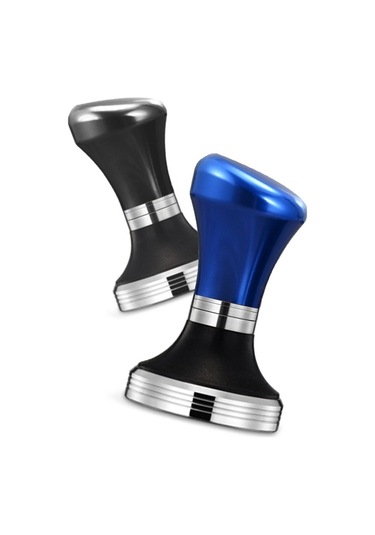 58mm Düz Kahve Sabotaj Paslanmaz Çelik Taban Silikon Kolu Sabotaj Kahve Tozu Çekiç Özelleştirilmiş Coffeeware Siyah