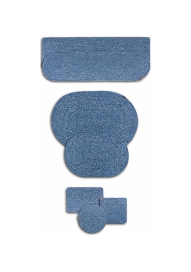 Koza Home Cesta El Yapımı Örgü Lacivert Kare Supla 32x32 4016 Lacivert