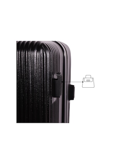 Biggdesign Moods Up Ön Bölmeli, Bardaklık Ve Usb Girişli Kabin Boy Valiz 20" Siyah