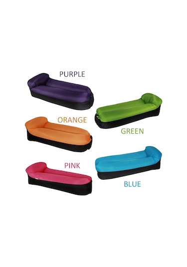 Moveevo Taş, Plaj, Çimde Kullanıma Uygun Sulu Dayanıklı Hafif Taşınabilir Inflatable Yatak Mor Mor